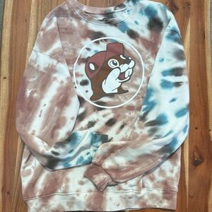 Buc-ees Women's Crewneck Sweatshirt Size Small/Medium Tie-Dye